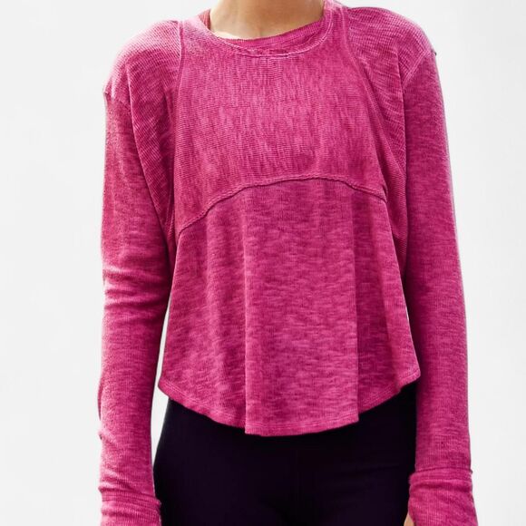 Free People Movement Zenith thermal Tee Indie Burnout Layering Essential (XS) - Picture 2 of 7